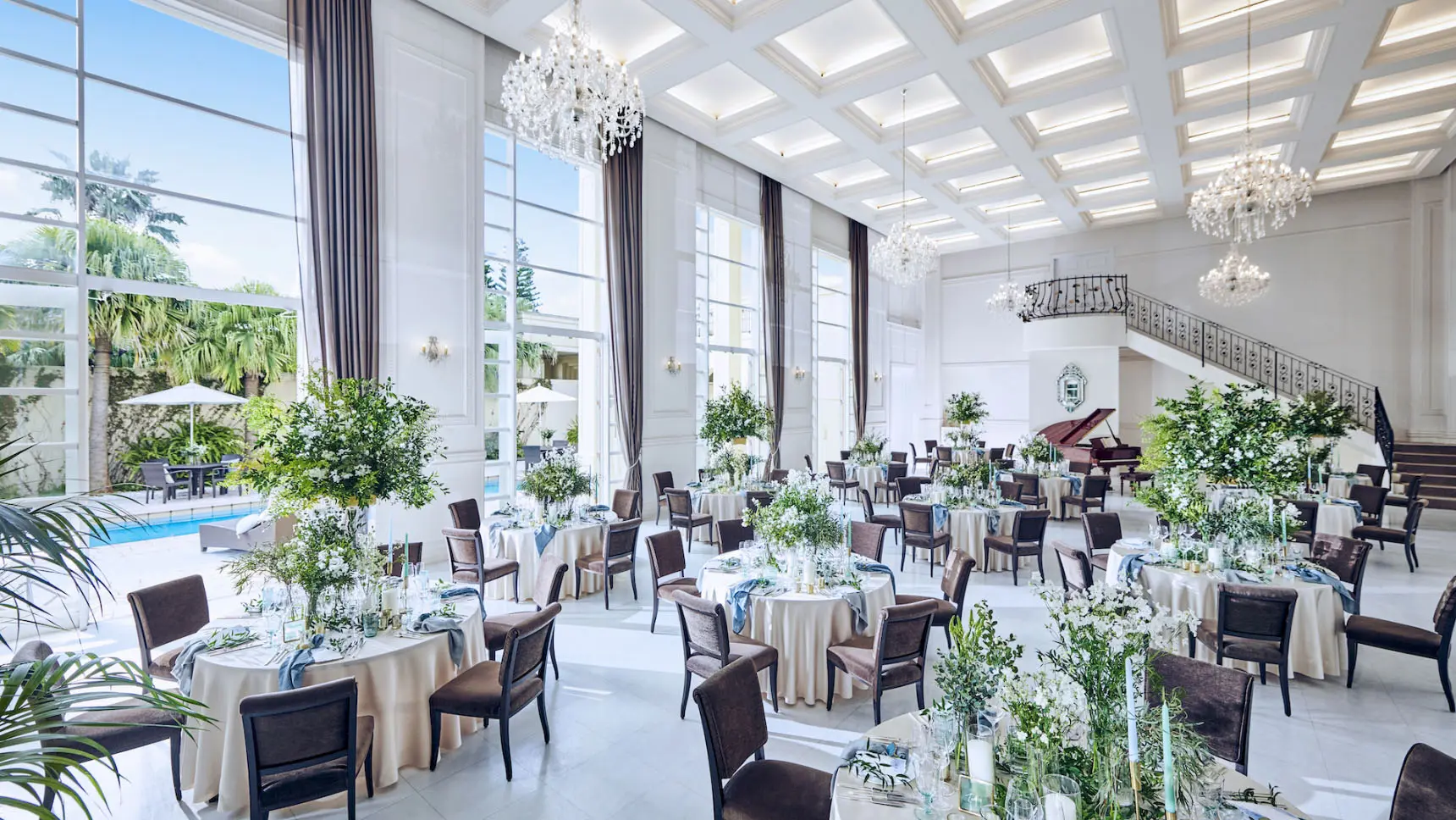 天井高に8mの開放的な空間と充実した設備で様々なパーティーに対応可能。